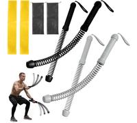 Adjustable Ropeless Battle Rope, 2pcs Cordless Battle Ropes, 3 Level Weights Adjustable Cordless Spring Battles Rope, Weighted Jump Rope, Portable Fitness Training Ropes (MIX-1)