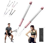 Adjustable Ropeless Battle Ropes, Cordless Weighted Battle Rope Trainer With 3-Level Adjustable Weights, Portable Heavy Duty Fitness Rope For Home Gym Strength Cardio Hiit Workout (Pink)
