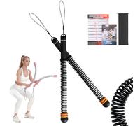 Adjustable Ropeless Battle Ropes Trainer - Ropeless Battle Ropes for Home Gym (2-Pack), for Full-Body Training, Strength, HIIT & Low-Impact Aerobic Training, Adjustable Weight Handles (Black)