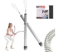 Adjustable Ropeless Battle Ropes Trainer - Ropeless Battle Ropes for Home Gym (2-Pack), for Full-Body Training, Strength, HIIT & Low-Impact Aerobic Training, Adjustable Weight Handles (Black) (Gray)