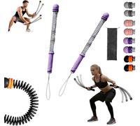 Adjustable Ropeless Battle Ropes Trainer,Weighted Workout Ropes for HIIT,No-Jump Training & Full-Body Exercise,Secure Anti-Slip Handles,Cordless Training Rope Fitness Equipment for Men&Women (Purple)