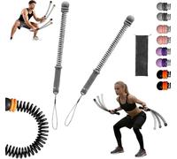 Adjustable Ropeless Battle Ropes Trainer,Weighted Workout Ropes for HIIT,No-Jump Training & Full-Body Exercise,Secure Anti-Slip Handles,Cordless Training Rope Fitness Equipment for Men&Women (Gray)