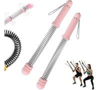 Adjustable Ropeless Battle Ropes, Upgraded Portable Silent Home Workout Equipment, Adjustable Weight, 43cm Cordless Battle Rope for Full Body Toning, Fat Burning & Cardio, Strength Training (Pink)