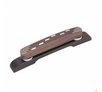 Adjustable Rosewood Guitar Bridge Replacement Part for 6 String Jazz Guitar Premium Wooden Bridge Accessory with Height Adjustment Knobs Finish 120mm x 25mm x 12mm