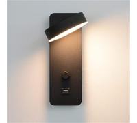 Adjustable Rotatable Wall Sconce with USB Charging Port Dimmable Modern Recessed Bedside Lamp for Headboard Lighting Perfect for Reading and Ambient Illumination