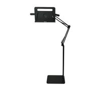 Adjustable Rotating Floor Stand with Page Clips for Reading and Working with Tablets and Phones
