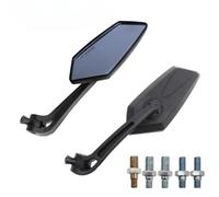 Adjustable Rotating Rear View Mirror Motorcycle Mirrors 2Pcs/Pair Scooter Electrombile Back Side Mirror 8mm 10mm ABS Plastic Moto Accessories(Blue glass)