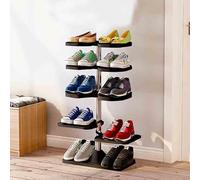 Adjustable Rotating Shoe Rack Tower - Space-Saving Shoe Organizer Durable PP & Stainless Steel Frame Easy Assembly 81cm/31.9in - Perfect for Home & Closet Storage