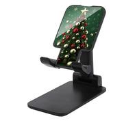 Adjustable Round Ball Christmas Tree Cell Phone Stand for Desk Portable Phone Holder Universal Handsfree Phones Mount for Airplane Travel Essentials Compatible with 4-8 Smartphones Tablet Black
