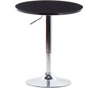 Adjustable Round Bistro Bar Table - PVC Top with Steel Base, Swivel and Height Adjustable for Home Kitchen Dining
