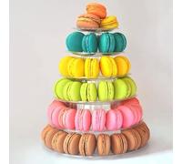 Adjustable Round Cake Display Rack with 6 Tiers for Macaroons, Perfect for Wedding and Birthday Parties, Easy to Clean