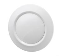 Adjustable Round Ceiling Air Vent Cover for Bathroom Exhaust Fan - ABS Plastic Soffit Diffuser, White, Ø75/Ø100/Ø125/Ø150 mm (1 or 2 Pack)(ø100MM)