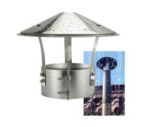 Adjustable Round Chimney Rain Caps Stainless Steel Chimney Cover Chimney Cowl Anti downdraft for Flue, Stove Pipe