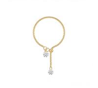 Adjustable Round CZ Stacking Ring for Women Dainty Box Chain Slided Ring with Dangling Solitaire Crystal Charms Promise Eternity Finger Band Statement Exquisite Wedding Engagement Jewelry for Her