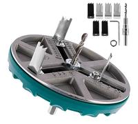 Adjustable Round Hole Saw Tool, Metal Adjustable Punching Saw, Multifunctional Woodworking Round Hole Drilling Saw Cutter Diameter 45-130mm Hole Opener Saw Tool for Wood Plywood Plastic (Style B)