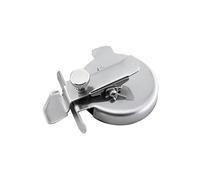 Adjustable Round Magnetic Seam Guide, Stainless Steel Strong Magnetic Base, Adjustable Thickness Screw, Positioning/Anti-Curling, Curved Edge Design for Rounded Hems, Collars, and Circle Sewing
