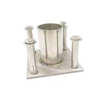 Adjustable Round Post Base Support for 60mm Diameter Tubes - Compatible with 100-250mm Posts - Easy Installation for Decks and Fences - Durable and Stable Solution