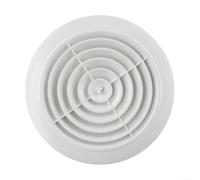 Adjustable Round Ventilation Grille Cover ABS Air Vent Exhaust Port with Rotating Control Button for Bathroom Office Room Wall Ceiling Mounted Fresh Air System White 75-200mm(200mm)