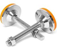 Adjustable Rubber Leveling Feet - 2pcs Heavy-Duty Non-Slip Cabinet Feet for Workbench, Billiard Table, Mechanical Equipment, M12 Threaded Levelers.