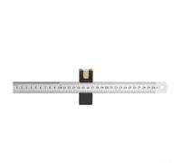Adjustable Ruler Stop Block Made From Aluminum Alloy With Brass Knobs For Secure Locking During Fine Woodworking Metal Processing And Decorative Projects Stable Limiting Design And Precision(B)