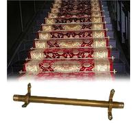 Adjustable Runner Polished Bar Bracket Hardware Secure Flooring Holders，Antique Brass Stair Rods for Carpet Runners, Customizable Lengths, Easy Installation, Durable Stair Tubular Rods for