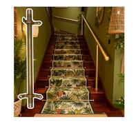 Adjustable Runner Polished Bar Bracket Hardware Secure Flooring Holders，Black Metal Carpet Rod Holder for Stairs Easy Install with Spherical Finials & Brackets - Ideal for Theaters Museums