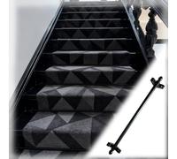Adjustable Runner Polished Bar Bracket Hardware Secure Flooring Holders，Brass Stair Carpet Rods for Carpet Runners, Safety Non-Slip Staircases Rug Hardware Kit for Home, Company, Hotel