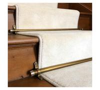 Adjustable Runner Polished Bar Bracket Hardware Secure Flooring Holders，Brass Stair Rods for Carpet Runners - Premium Commercial Bracket Holders for Hotels, Libraries, Museums - Includes Mou