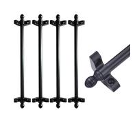 Adjustable Runner Polished Bar Bracket Hardware Secure Flooring Holders，Brass Stair Rods for Carpet Runners Stair Runner Hardware for Home Library Hotel and Office Use -Tubular Rods for Easy