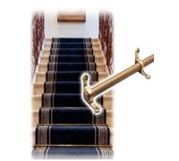 Adjustable Runner Polished Bar Bracket Hardware Secure Flooring Holders，Brass Stair Rods Stair Carpet Rod, Adjustable Non Slip Step Floor Mat Bar for Fixed Stair Carpet