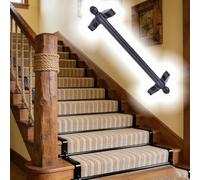 Adjustable Runner Polished Bar Bracket Hardware Secure Flooring Holders，Brass Stair Rug Rod Holder Set, Adjustable -in Decorative Carpet Rods for Stairs, Perfect for Parties & Museums, Secur