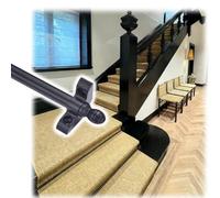 Adjustable Runner Polished Bar Bracket Hardware Secure Flooring Holders，Carpet Fixer for Wooden Steps, Decorative Carpet Rods for Stairs, Durable and Stylish Solution for Staircase Runners