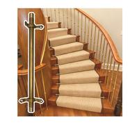 Adjustable Runner Polished Bar Bracket Hardware Secure Flooring Holders，Stair Carpet Rod,Anti-Slip Stair Rug Grippers Black Stay Bars for Rugs, Prevents Carpet Slipping, Ensures Safety for