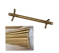 Adjustable Runner Polished Bar Bracket Hardware Secure Flooring Holders，Stair Carpet Rod,Black Stair Rods for Carpet Runners - Adjustable Brass Tubular Bars with Safety Clips Stylish Stairwe