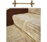 Adjustable Runner Polished Bar Bracket Hardware Secure Flooring Holders，Stair Carpet Rod,Brass Stair Treads Rods Set with Holders Durable Staircase Rugs Rods for Office, Hotel, Museum & Art