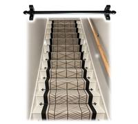 Adjustable Runner Polished Bar Bracket Hardware Secure Flooring Holders，Stair Carpet Rod,Brass Stair Carpet Gripper Bar in Long, Slip-Resistant, Durable, Easy Installation for Hotels & Art G