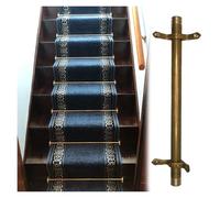 Adjustable Runner Polished Bar Bracket Hardware Secure Flooring Holders，Stair Carpet Rod,Brass Stair Carpet Gripper Bar in Long, Slip-Resistant, Durable, Easy Installation for Hotels & Art G