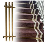 Adjustable Runner Polished Bar Bracket Hardware Secure Flooring Holders，Stair Carpet Rod,Brass Stair Rod Carpet Holder - Modern Step Rug Grippers for Home, Villa, Nursery, Loft, Hotel Light