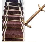 Adjustable Runner Polished Bar Bracket Hardware Secure Flooring Holders，Stair Carpet Rod,Solid Brass Stair Rods for Carpet Runners Tubular Rods for Fixed Stair Carpets - Durable, Elegant St
