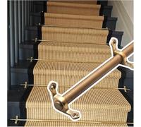 Adjustable Runner Polished Bar Bracket Hardware Secure Flooring Holders，Stair Carpet Rod,Stair Carpet Retaining Rods, Non-Slip Runner Holders for Stairs, Brass Fixing Bars with Brackets,Dura