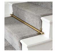 Adjustable Runner Polished Bar Bracket Hardware Secure Flooring Holders，Stair Carpet Rod,Stair Carpet Protection Bar Set - Antique Brass Fixing Rods, Sturdy & Bend-Resistant, in Decorative S