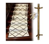 Adjustable Runner Polished Bar Bracket Hardware Secure Flooring Holders，Stair Carpet Rod,Stair Carpet Fixing Rods - Easy Install & Clean, Customizable for Stairs, Perfect for Exhibition Hall