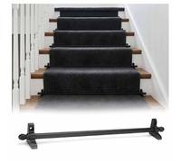 Adjustable Runner Polished Bar Bracket Hardware Secure Flooring Holders，Stair Runner Rods,Bright Hollow Brass Stair Rods - Minimalist Carpet Holders for Home, Museums, Hotels & Restaurants -