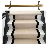 Adjustable Runner Polished Bar Bracket Hardware Secure Flooring Holders，Stair Runner Rods for Carpet Runners - Perfect for Theaters, Museums, and Home Use - Durable, Easy Install,