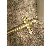 Adjustable Runner Polished Bar Bracket Hardware Secure Flooring Holders，Stair Tread Carpet Holder Bars - Anti-Slip Stair Runner Bracket Rods for Hotels, Showrooms, Museums - Prevent Carpet S