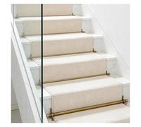 Adjustable Runner Polished Bar Bracket Hardware Secure Flooring Holders，Staircase Rug Rods Set with Bracket Hardware for Commercial Flooring Installation - Ideal for Office, Hotel, Museum, a