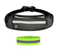 Adjustable Running Belt with Reflective Band - Waist Pack for Comfortable and Discreet Running, Mobile Holder and Keys, Ideal for Beginning Sports