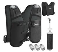 Adjustable Running Vest with Water Bottles - Hydration Running Vests Mens Women with Reflective Strips, Two 500ml Water Bottles, Phone Pouch and Multiple Pockets for Accessories