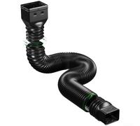Adjustable S Bend Downspout Extension With Pull Up Design To Fit Various For Tile Sizes Including Two By Three And Three By Four Inch Drains(Black)