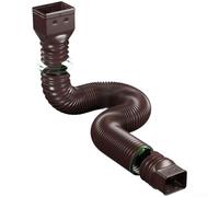 Adjustable S Bend Downspout Extension With Pull Up Design To Fit Various For Tile Sizes Including Two By Three And Three By Four Inch Drains(brown)